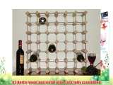 42 Bottle wood and metal wine rack fully assembled