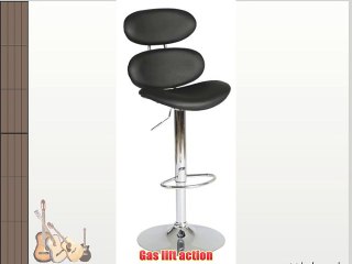 Designa Furniture Designer High Back Bar Stool 96 x 48 x 53 cm Black