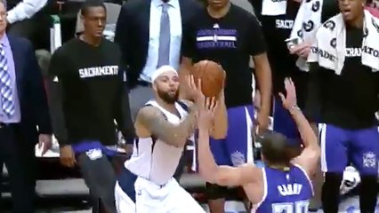 Rajon Rondo Attempts to Trip Deron Williams During Shot