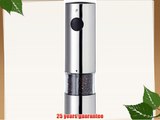 TopGourmet Cilio Monza Electric Pepper Mill Stainless Steel Acrylic Brushed Metal Finish 20