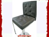 CLP Bar Stool Barona Faux Leather Design Swivel Chair Chrome Base Kitchen Adjustable cream
