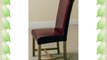 BRACED LEATHER DINING CHAIRS WITH SOLID OAK LEGS IN BLACK BROWN IVORY RED (RED 8 CHAIRS)