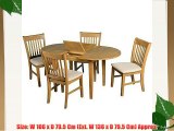 Seconique Oxford Oak Extended Dining Set With 4 Chairs