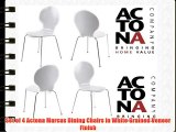 Chaise Marcus Designer Moulded Dining Chairs White x 4