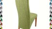 Shankar Baxter Linen Effect Upholstered Dining Chairs Lime Set of 2