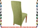 Shankar Baxter Linen Effect Upholstered Dining Chairs Lime Set of 2