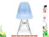 Charles Eames Style Eiffel Light Blue Plastic Retro Side Chair
