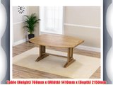 Lincoln Solid Oak furniture oval extending dining table