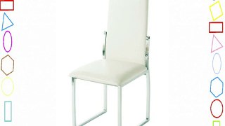 Premier Housewares Dining Chair Metropolitan 98 x 43 x 50 cm Set of 4 White