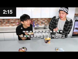 테이프로 양손묶고 불닭볶음면 빨리먹기 대결 (스팀보이 릴마블 납치사건)