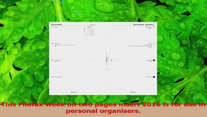 Read  Filofax 2016 Week on Two Pages Format English Personal Diary Ebook Free