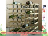 Classic 42 bottle pine wood and galvanised metal wine rack self assembly