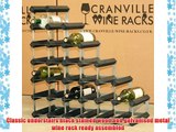 Classic understairs black stained wood and galvanised metal wine rack ready assembled