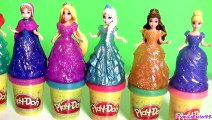 Play Doh Sparkle Princess Ariel Elsa Anna Disney Frozen MagiClip Glitter Glider Magic Clip Dolls
