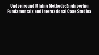 PDF Download Underground Mining Methods: Engineering Fundamentals and International Case Studies