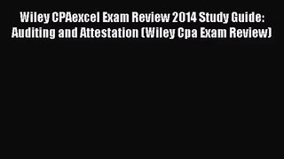 Read Wiley CPAexcel Exam Review 2014 Study Guide: Auditing and Attestation (Wiley Cpa Exam