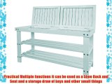 SoBuy 100% Bamboo Shoe Rack Bench Stool Display Racks Seat with 2 Separated Sorage Draws On