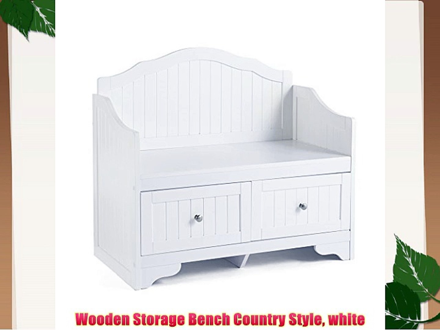 Wooden Storage Bench Country Style White Video Dailymotion