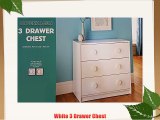 New White Copenhagen 3 Drawer Chest