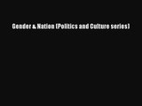 Gender & Nation (Politics and Culture series) [Read] Online