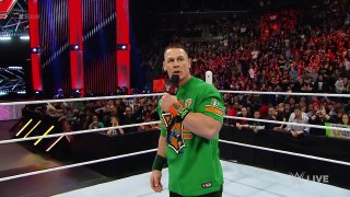 John Cena returns to WWE- Raw, December 28, 2015