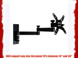 Mount-It! Flat Panel Monitor/LCD TV Wall Mount with Dual Articulating Arm for 13-30 TV/Monitor