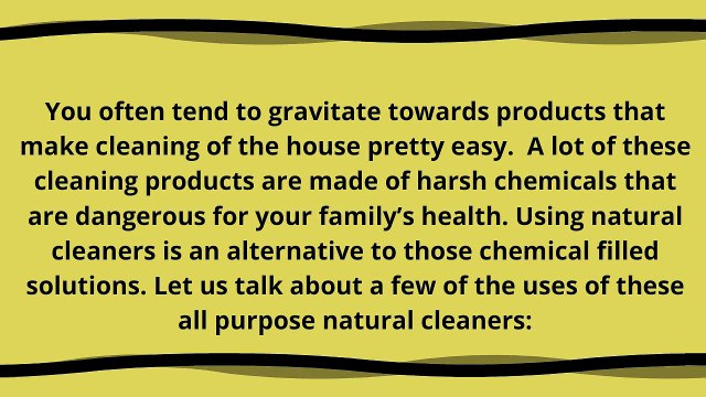 Advantages of Using Natural Cleaning Products In Your Home