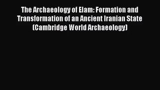 [PDF Download] The Archaeology of Elam: Formation and Transformation of an Ancient Iranian
