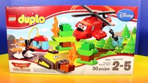 Disney Planes Fire & Rescue Dusty Crophopper Blade Ranger put out Forest Fire Lego Duplo