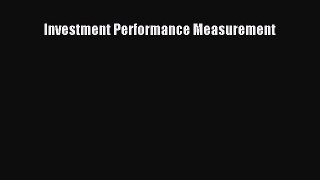 [PDF Download] Investment Performance Measurement [PDF] Online