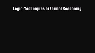 [PDF Download] Logic: Techniques of Formal Reasoning [Download] Online