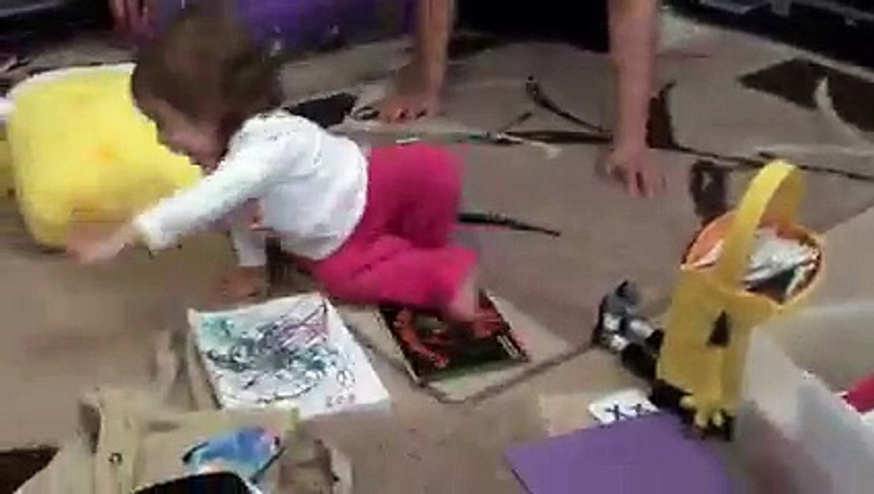 baby and daddy playing