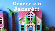 Peppa Pig George com medo do Crocodilo Assustador Gigante Peppa Portugues DisneyKids Brasil  Funny So Much! Videos