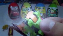 5 Kinder Surprise & 4 Surprise Eggs, Cars 2 Spongebob Toy Story Super Mario