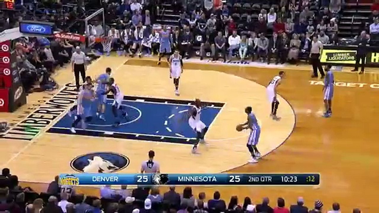 Karl-Anthony Towns & Jusuf Nurkic Duel - Nuggets vs Timberwolves - Jan 6, 2016 - NBA 2015-16 Season