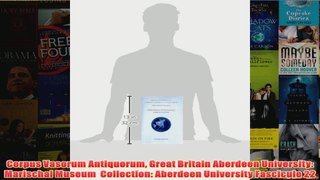 Corpus Vasorum Antiquorum Great Britain Aberdeen University Marischal Museum  Collection