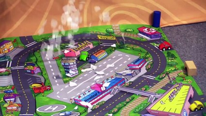 Kids Toy Cars: SNOW Road & Rescue Vehicles Excavator & Bulldozer Winter Demo