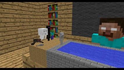 Monster School: Swimming - Minecraft Animation