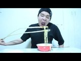 1m20Cm 초대형젓가락으로 라면먹기 - 스팀보이(괴상한라면먹방)