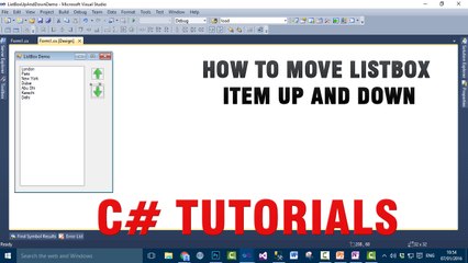 C# How to move Listbox item up and down In Urdu (Video 5)