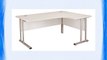 White Right Hand Crescent Desk 1600mm Ergonomic Desk in White - Smart Office Furniture Range