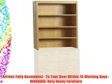 Home Office Furniture - Fully Assembled - Overshelf- Hutch - Warm Oak - Wood Effect...WE ALSO