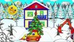 Weihnachts Spass im Schnee mit Bagger und Co. - Christmas cartoon