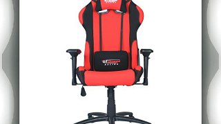 GT OMEGA PRO RACING OFFICE CHAIR RED AND BLACK FABRIC