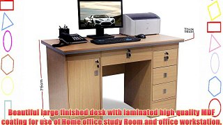 Computer Desk in Beech Black White Walnut