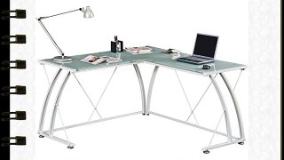 Genuine Piranha Pelican Toughened White Glass Corner Computer Desk PC16bg