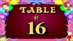 Learn 16x Table | Learn SIXTEEN Multiplication Tables For Kids | Fun And Learn Videos