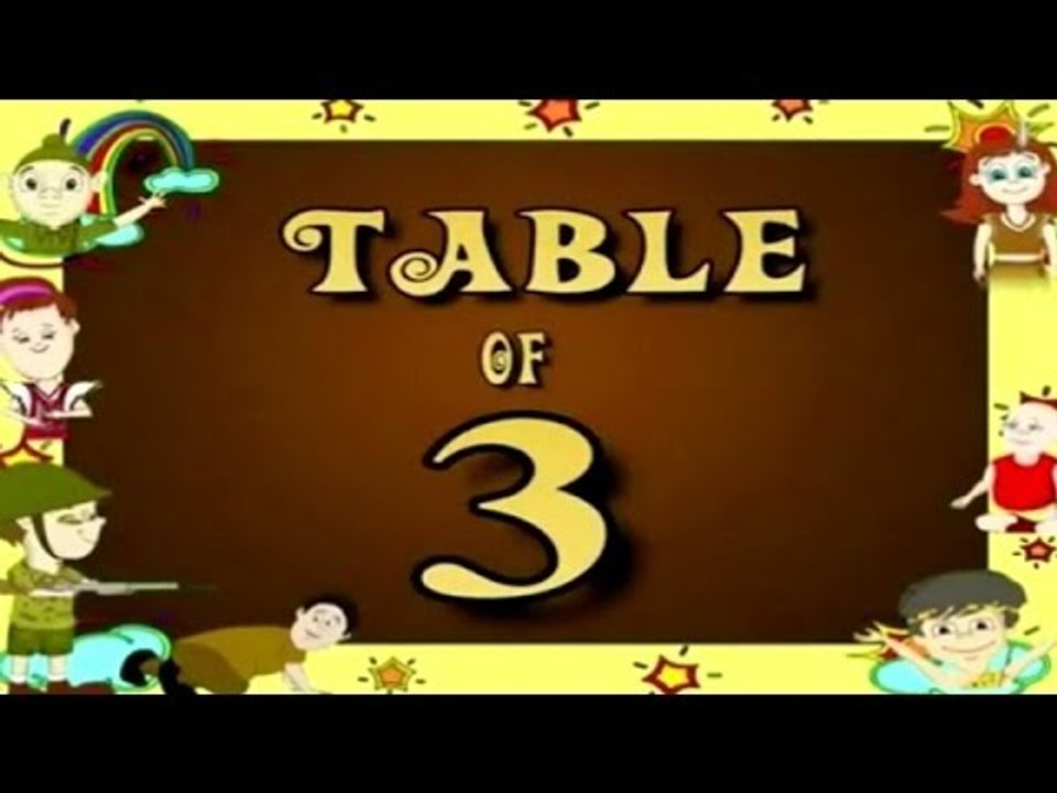 Learn Multiplication Table Of Three - 3 x 1 = 3 | 3 Times Tables | Fun & Learn Video for Kids