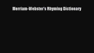 Merriam-Webster's Rhyming Dictionary [PDF Download] Merriam-Webster's Rhyming Dictionary# [PDF]