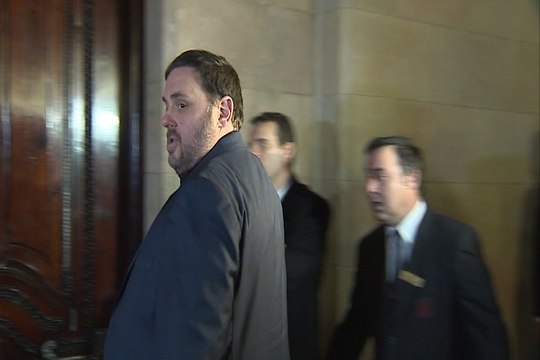 Entradas de Artur Mas y Junqueras en el Parlament